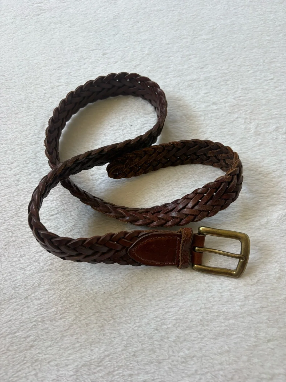 Women’s Braided Leather Belt - Brown